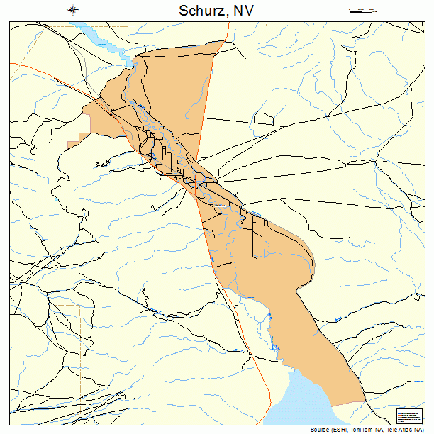 Schurz, NV street map