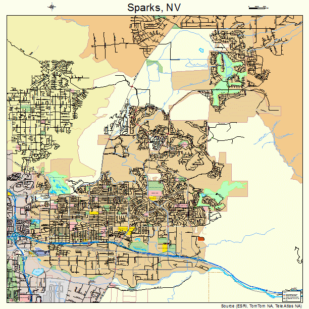 Sparks, NV street map