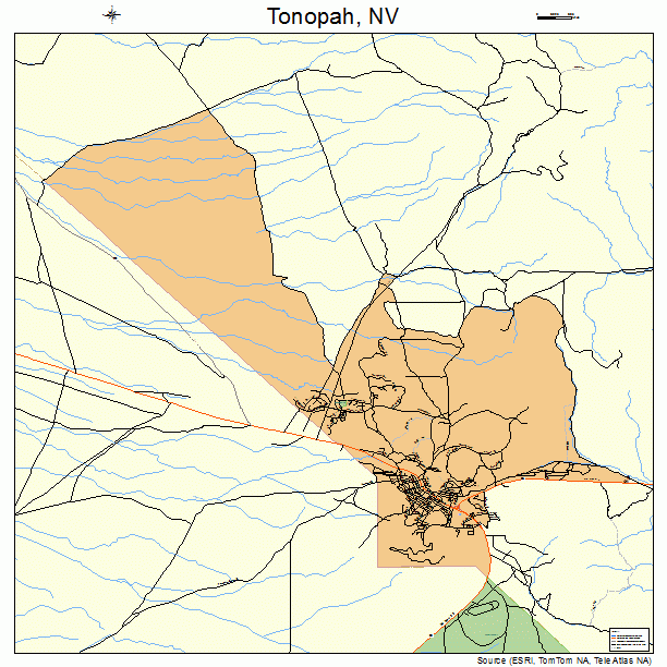 Tonopah, NV street map