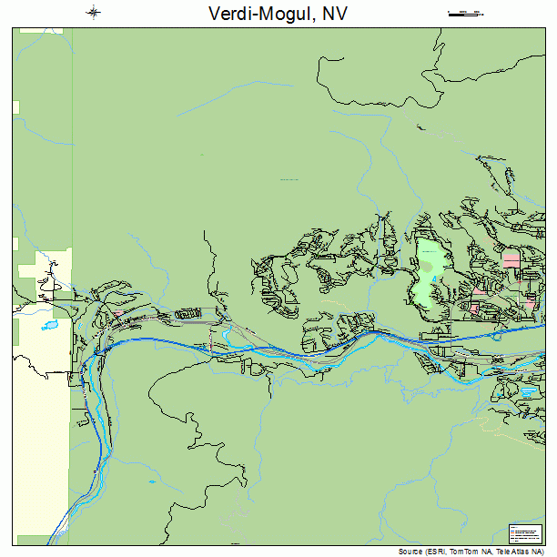 Verdi-Mogul, NV street map