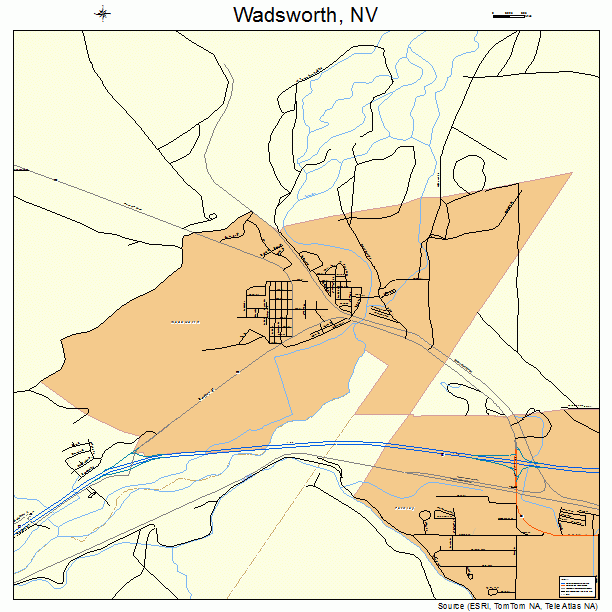 Wadsworth, NV street map