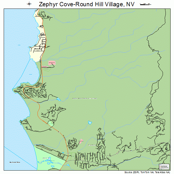Zephyr Cove-Round Hill Village, NV street map
