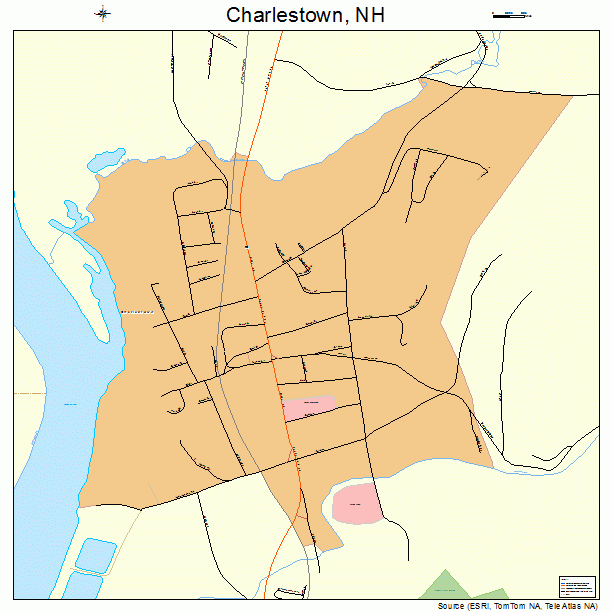 Charlestown, NH street map