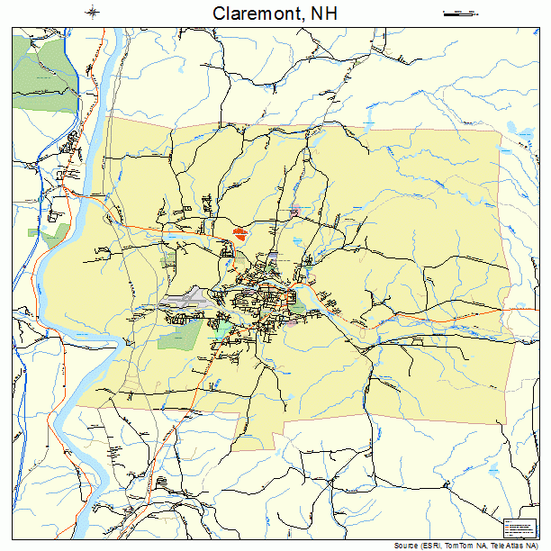 Claremont, NH street map