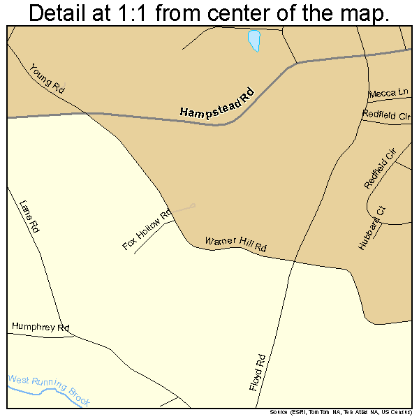 Derry, New Hampshire road map detail