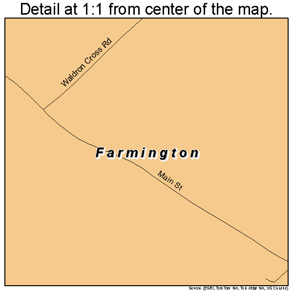 Farmington, New Hampshire road map detail