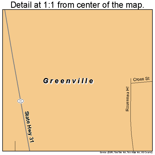 Greenville, New Hampshire road map detail