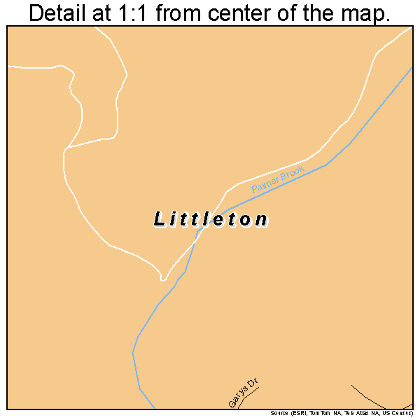 Littleton, New Hampshire road map detail