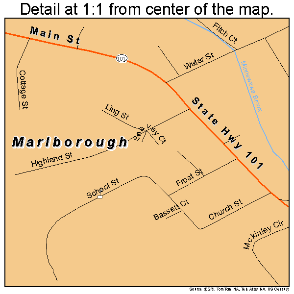 Marlborough, New Hampshire road map detail