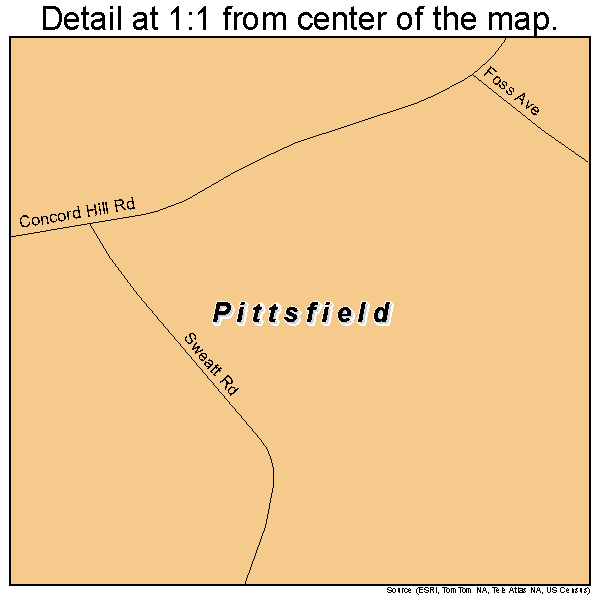 Pittsfield, New Hampshire road map detail