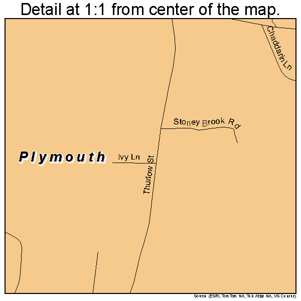 Plymouth, New Hampshire road map detail
