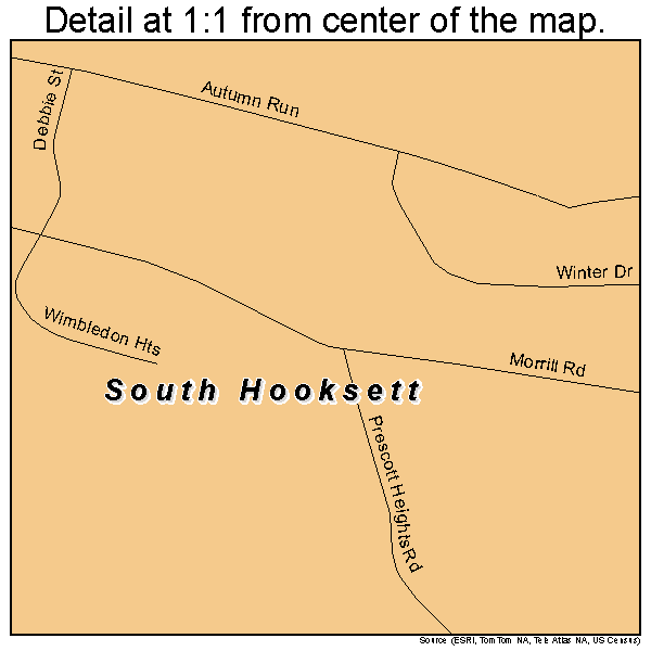 South Hooksett, New Hampshire road map detail