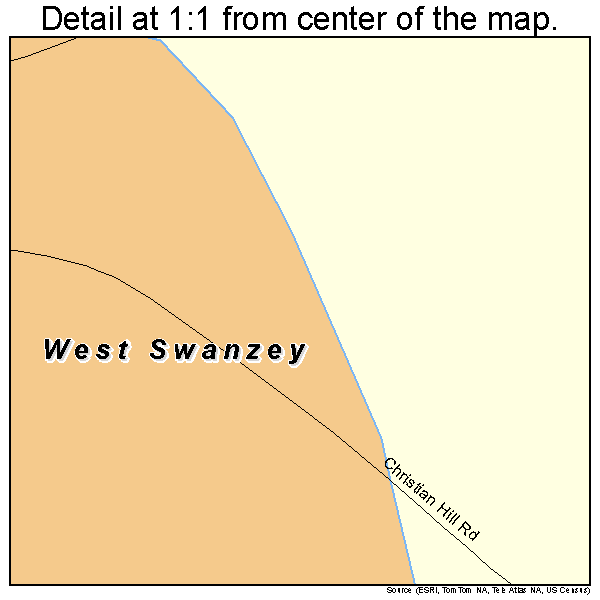 West Swanzey, New Hampshire road map detail