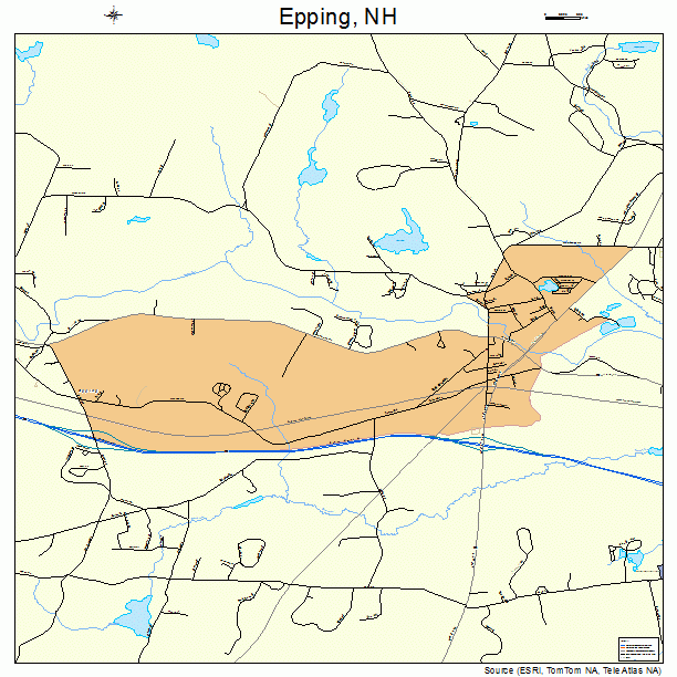 Epping, NH street map