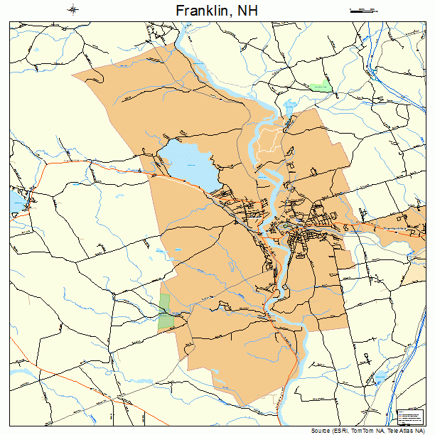 Franklin, NH street map