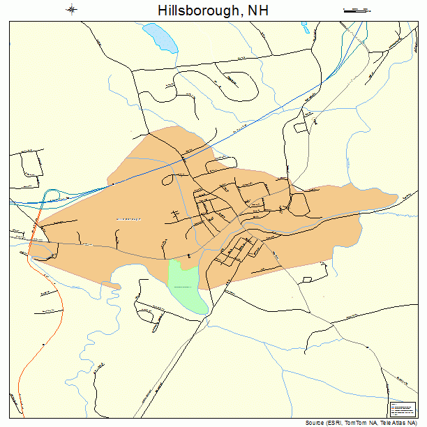 Hillsborough, NH street map
