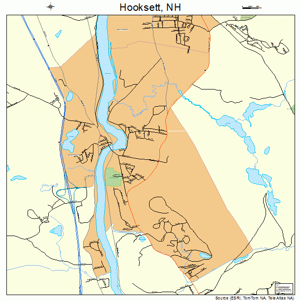 Hooksett, NH street map