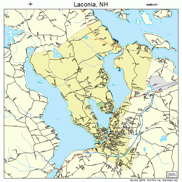 Laconia, NH street map