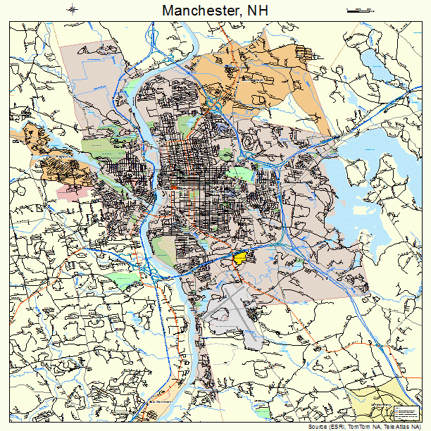 Manchester, NH street map