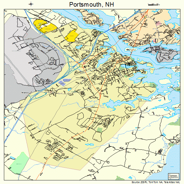 Portsmouth, NH street map