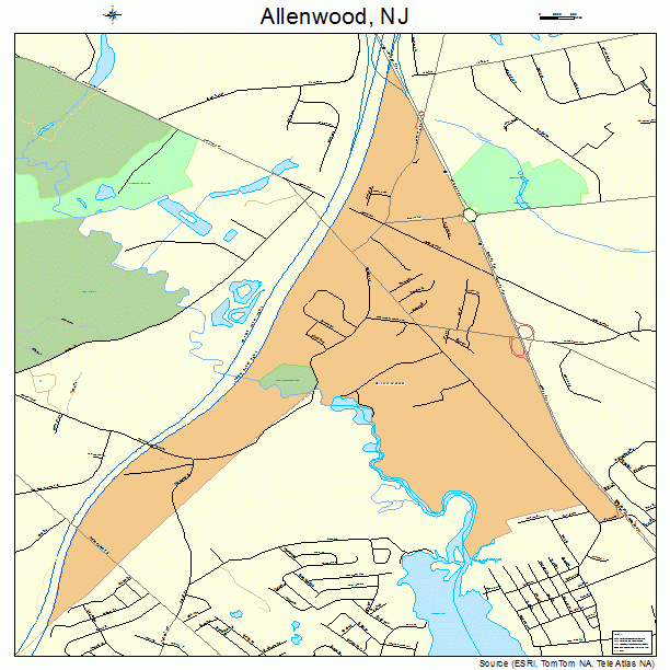 Allenwood, NJ street map