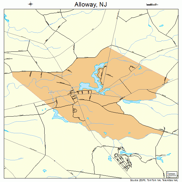 Alloway, NJ street map