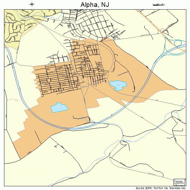 Alpha, NJ street map