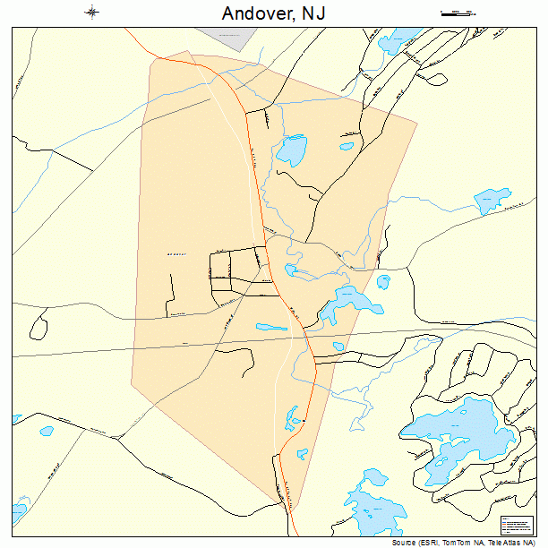Andover, NJ street map