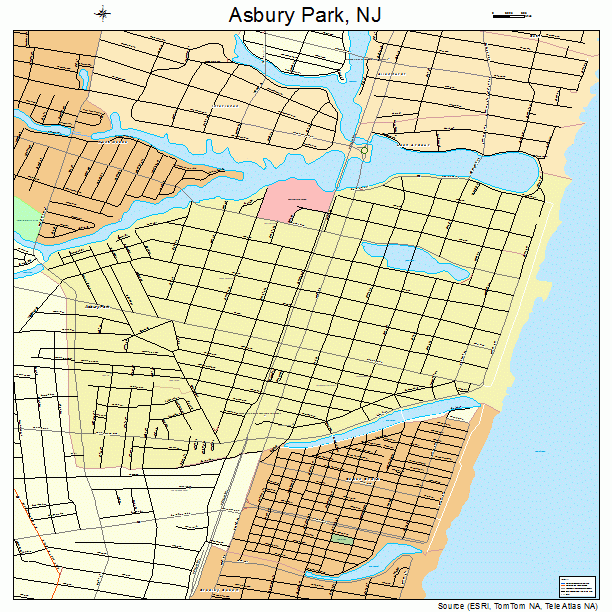 Asbury Park, NJ street map