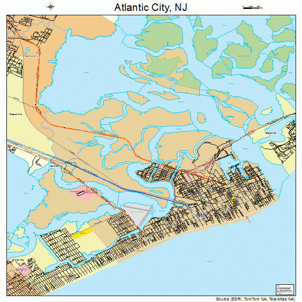 Atlantic City, NJ street map