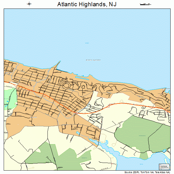 Atlantic Highlands, NJ street map
