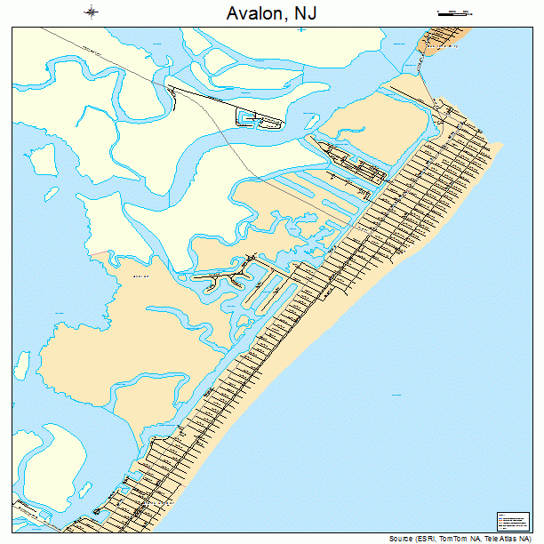 Avalon, NJ street map