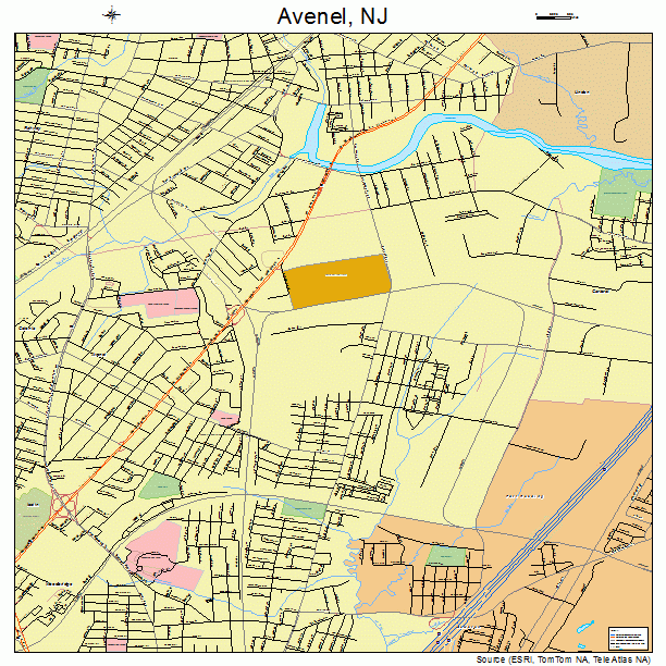 Avenel, NJ street map