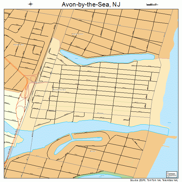 Avon-by-the-Sea, NJ street map