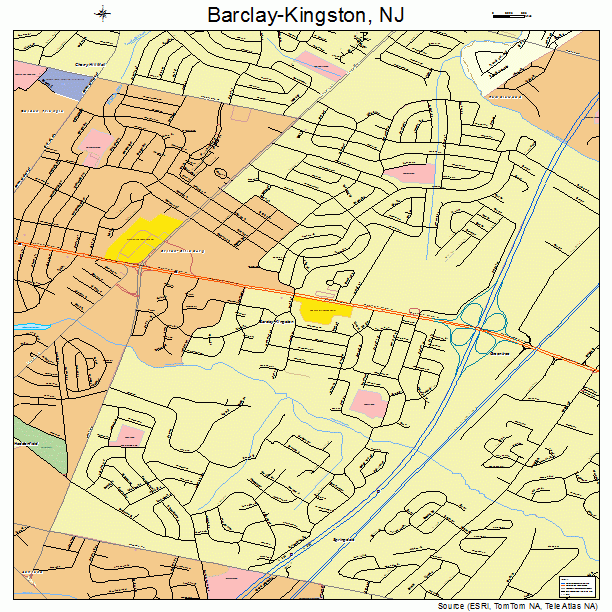 Barclay-Kingston, NJ street map