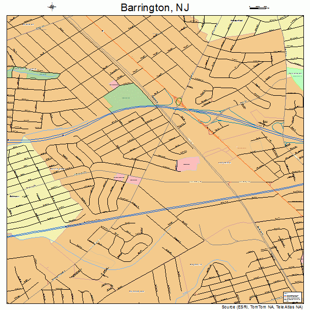 Barrington, NJ street map