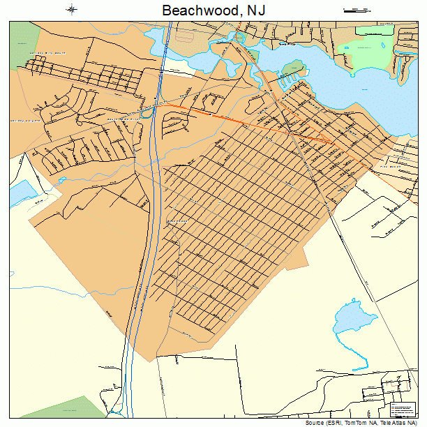 Beachwood, NJ street map