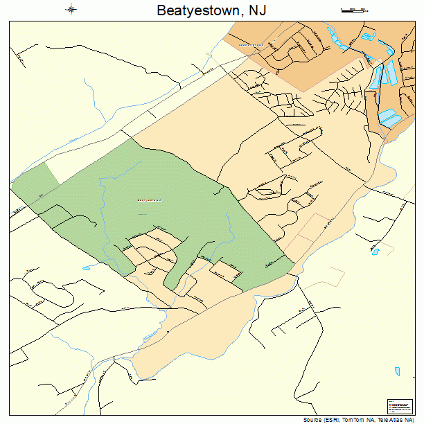 Beatyestown, NJ street map