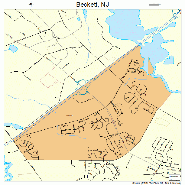 Beckett, NJ street map