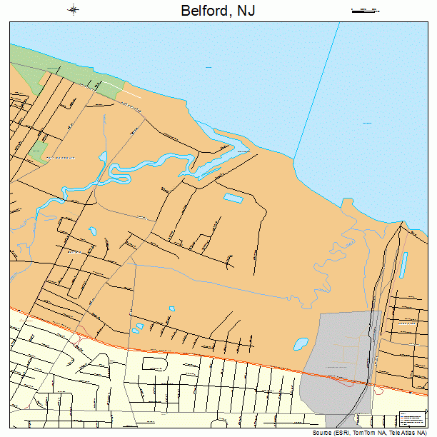 Belford, NJ street map