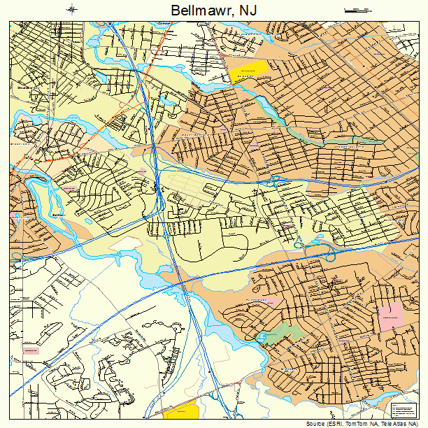 Bellmawr, NJ street map