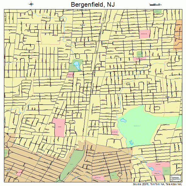 Bergenfield, NJ street map