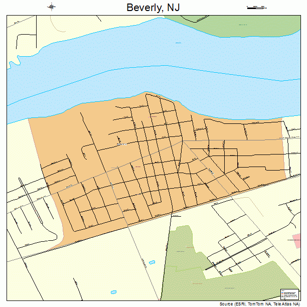 Beverly, NJ street map