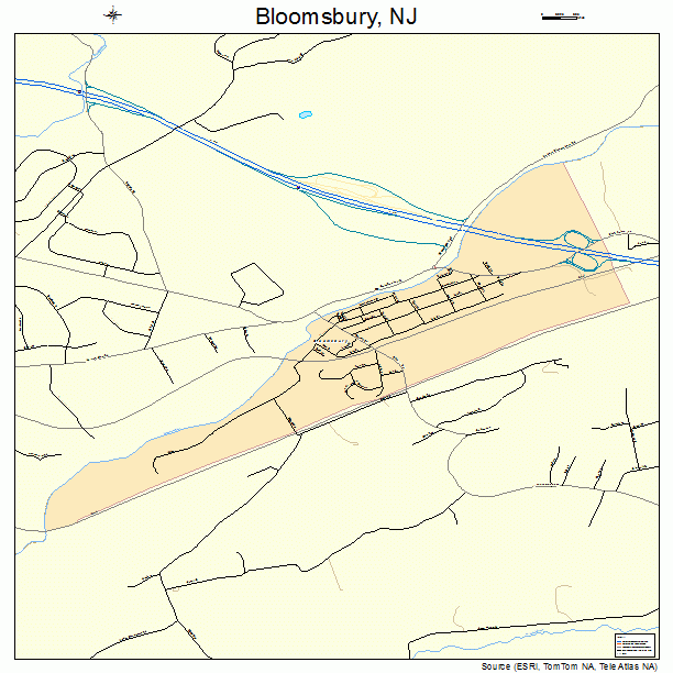 Bloomsbury, NJ street map