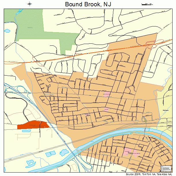 Bound Brook, NJ street map
