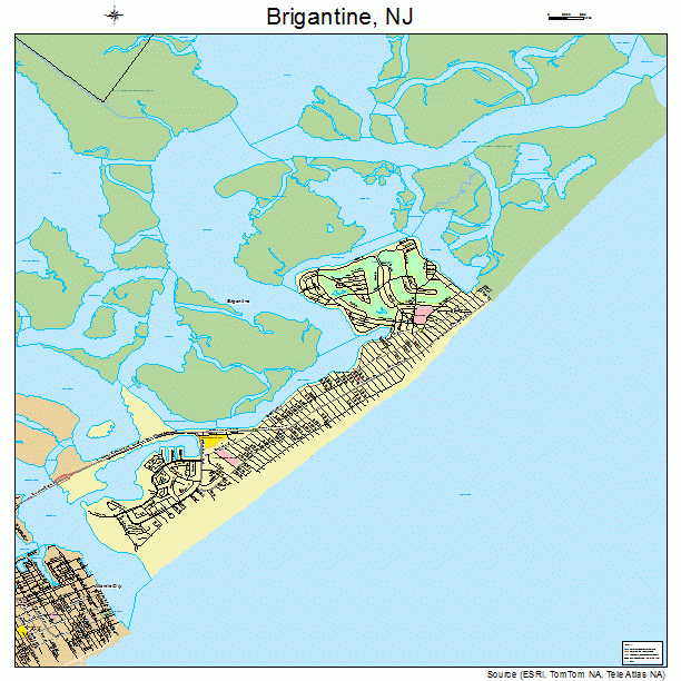 Brigantine, NJ street map