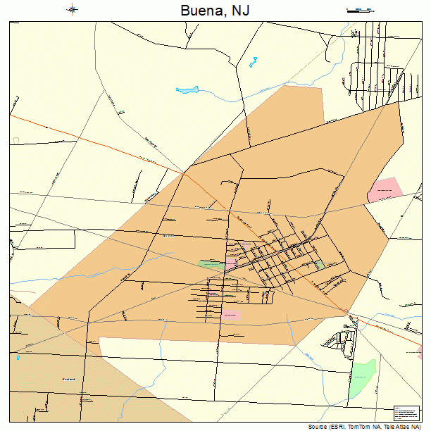 Buena, NJ street map