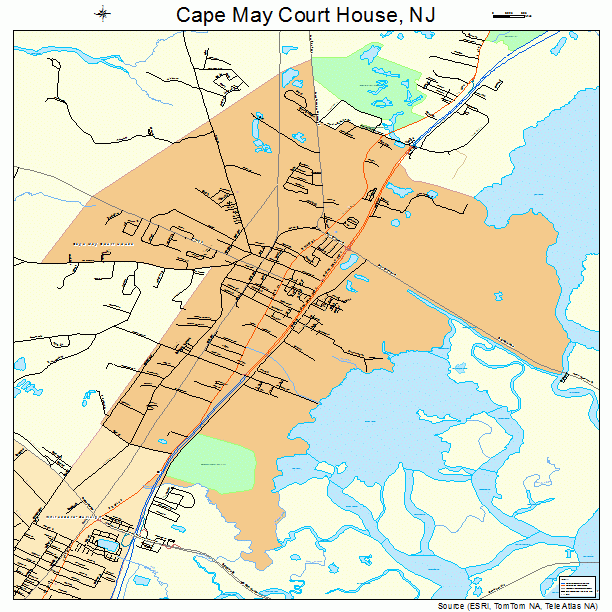 Cape May Court House, NJ street map