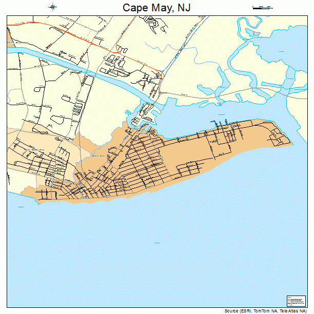 Cape May, NJ street map