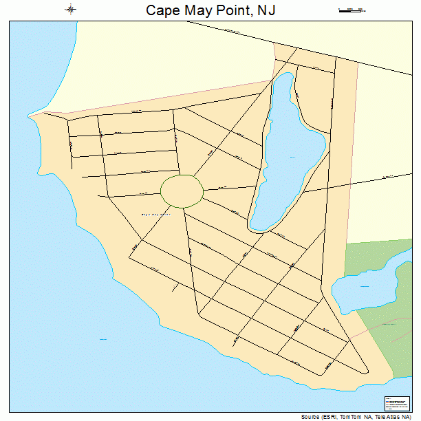 Cape May Point, NJ street map